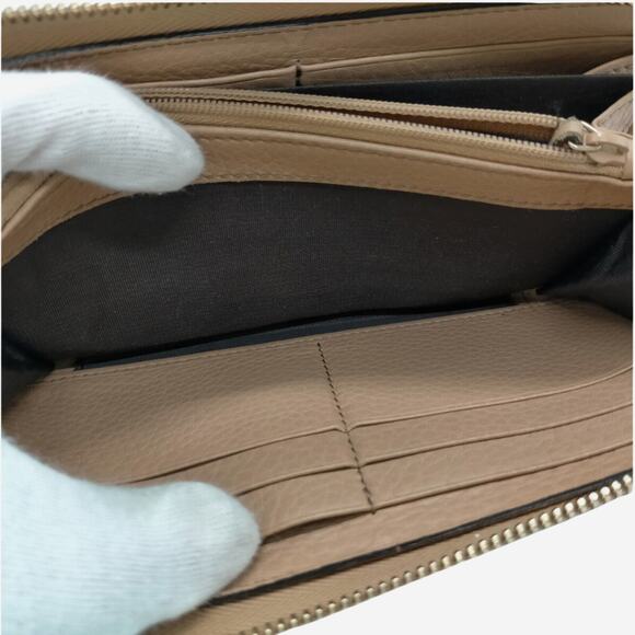 Gucci Beige Pebbled Leather Full-Sized Zip Around Wallet - Picture 7 of 9